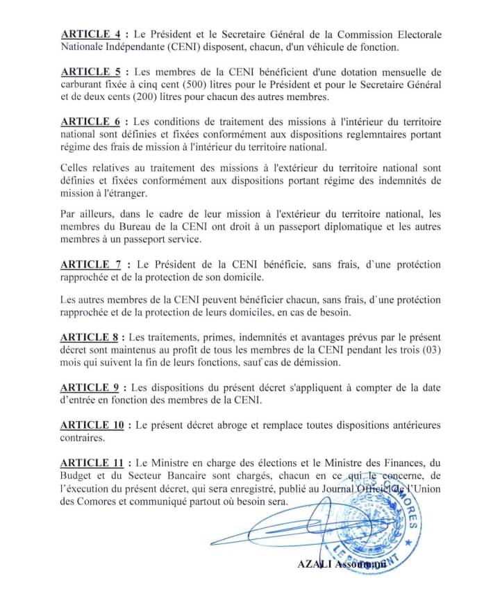 Maintenant c'est clair pour les membres de la @Ceni🇰🇲. Bientôt le tour des directeurs généraux et les Ministres. La transparence crée la confiance.
<a href="/OpenBudgets/">International Budget Partnership</a> 
<a href="/finances_km/">Ministère des Finances du Budget (Comores)</a>