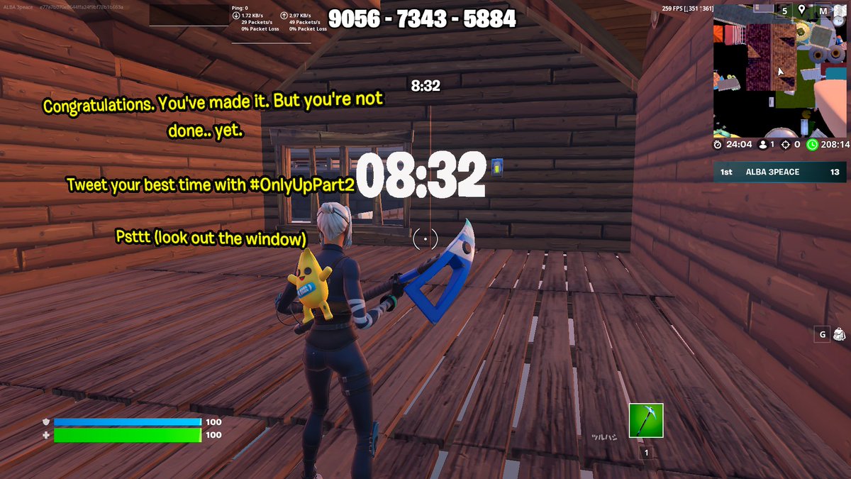 3peaceFN's tweet photo. Only Up Fortnite Chapter 2 (08:32)
#OnlyUpPart2 https://t.co/AKYEPjc1Vp