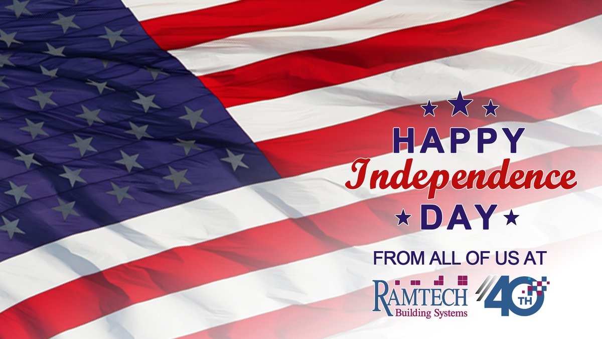 RamtechModular's tweet image. Happy 4th of July to all our Clients, Vendors, and Subcontractors from all of us at Ramtech.
And thank you to all of the men and women who have served, and who are now serving, to protect our freedoms.