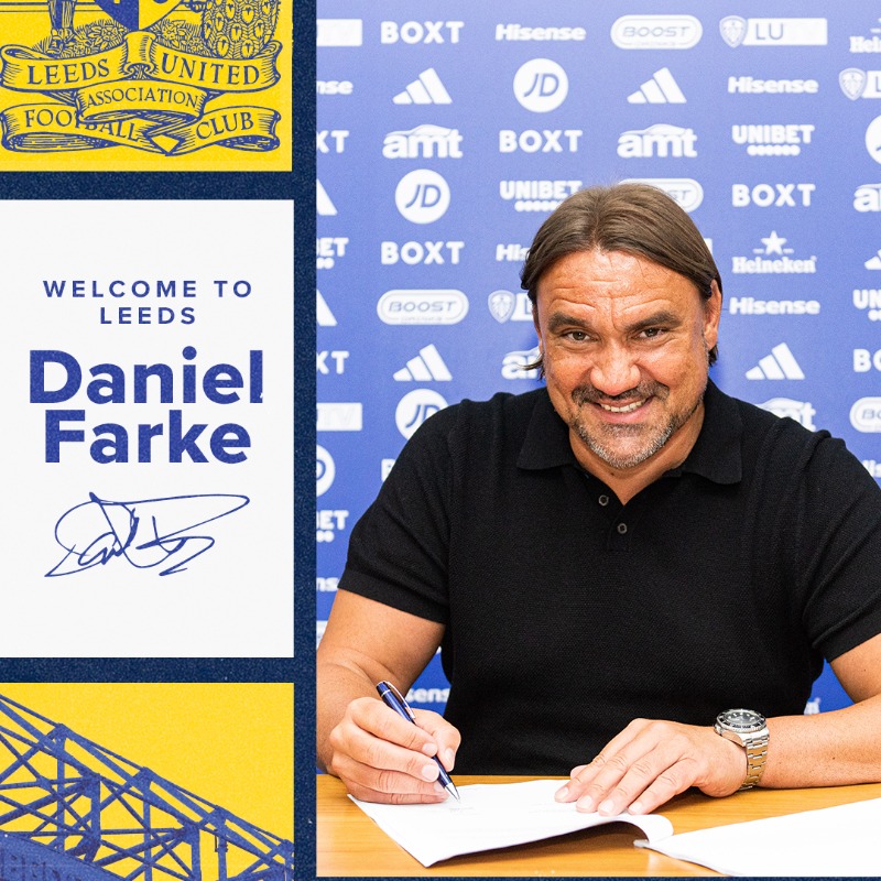 LUFC's tweet photo. ✍️ #LUFC is delighted to announce the appointment of Daniel Farke as the club’s new first team manager
