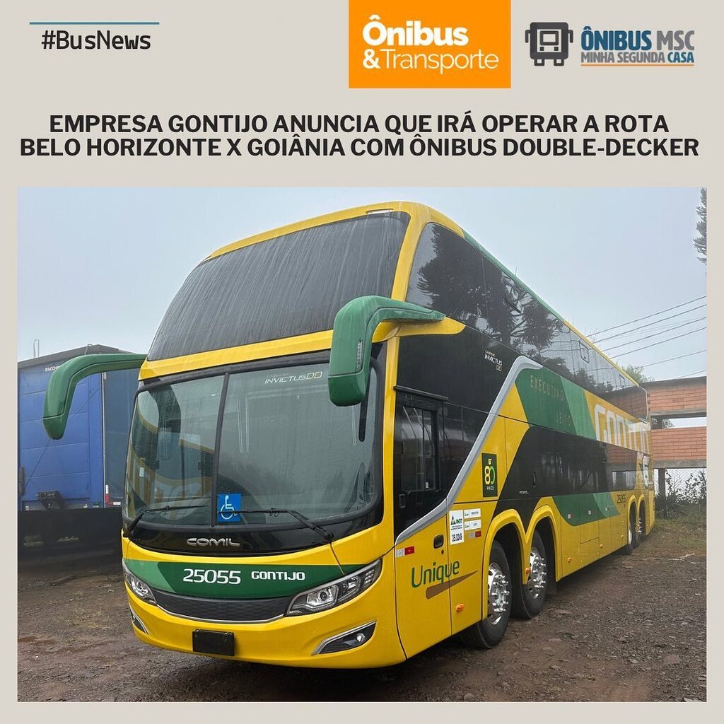 onibustransport's tweet image. EMPRESA GONTIJO ANUNCIA QUE IRÁ OPERAR A ROTA BELO HORIZONTE x GOIÂNIA COM ÔNIBUS DOUBLE-DECKER 

#BusNews 📰

A Empresa Gontijo de Transportes, que está ampliando a sua frota de ônibus Double Deckers com a aquisição de 13 Invictus DD 2023, da Comil, chegando a 17 veículos Do…