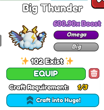 UseClover's tweet photo. Got a Big Thunder in #roblox #armwrestlesim only 102 exist. https://t.co/YW6aKLTMPy