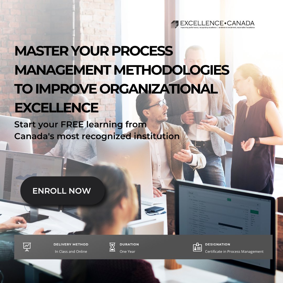Take control of your business processes and enhance efficiency with our Process Management training. Learn industry-leading techniques and streamline your operations for better results. 

 Visit: excellence.ca/certificate-in…  

#ProcessManagement #BusinessEfficiency