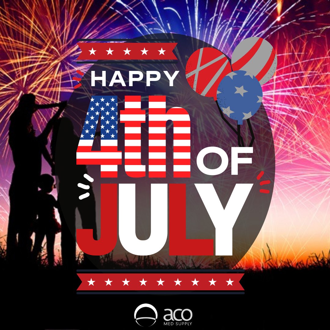 ACOMedSupply's tweet photo. Happy 4th of July from your friends at ACO! On this great day, take the time to celebrate those around you. 

#ACOTogether #ACOCares #Moveandlivebetter #durablemedicalequipment #ma #medicalassistant #July4 #independenceday #july #julyfourth https://t.co/rlJhwG8xLw