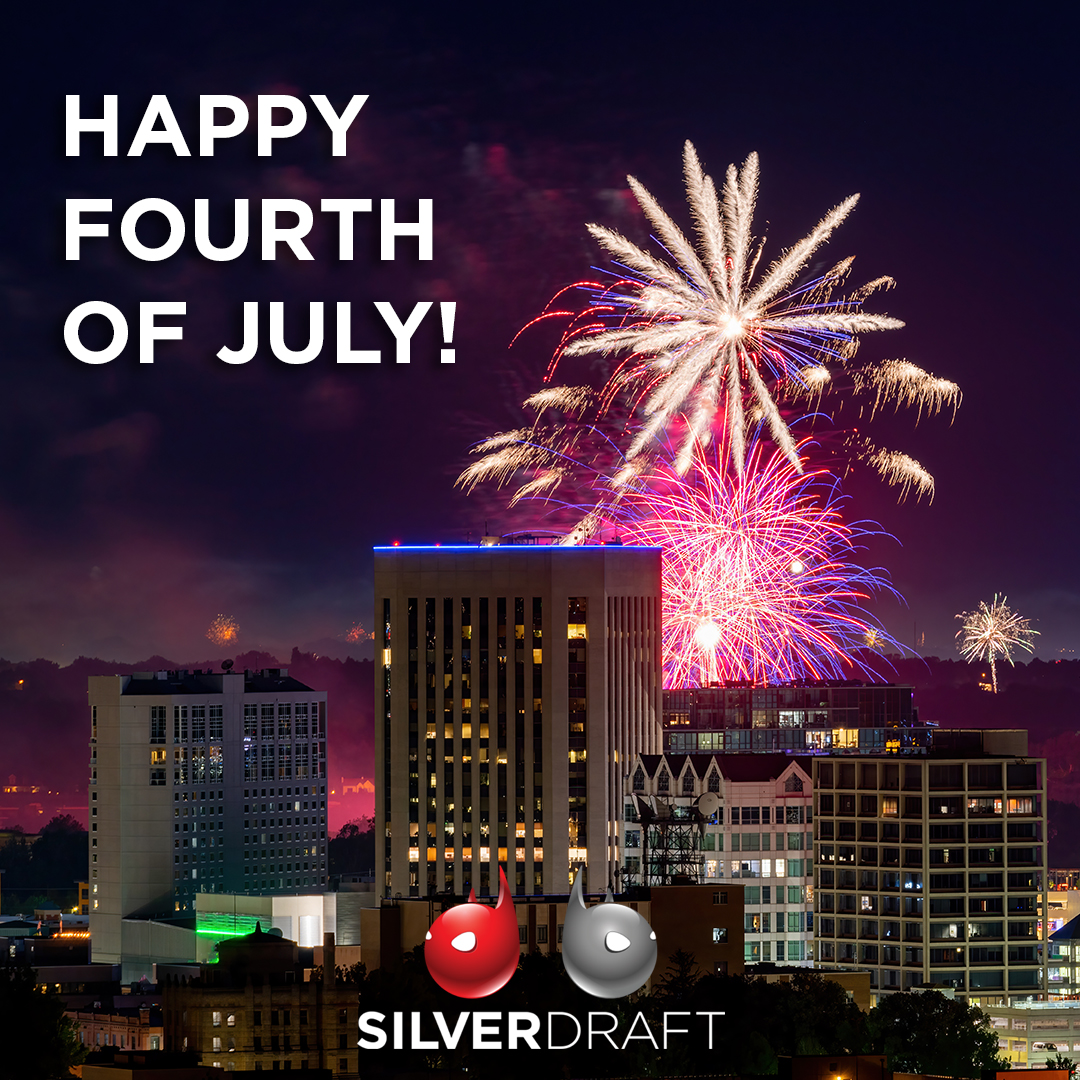Happy 4th of July from all of us at Silverdraft! We hope you all have a safe and happy holiday with family and friends. #4thofJuly #IndependenceDay