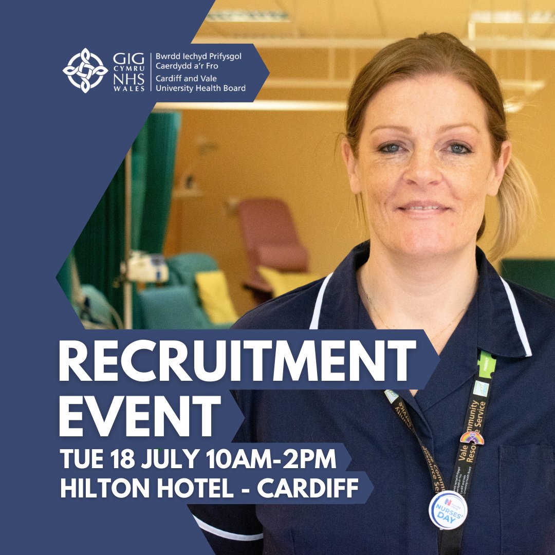 Are you ready for a new challenge? We have a range of different roles available across our Health Board. Come along and find out more! Find out more: orlo.uk/Zilef #CAVJobs #NHSJobs #TrainWorkLive