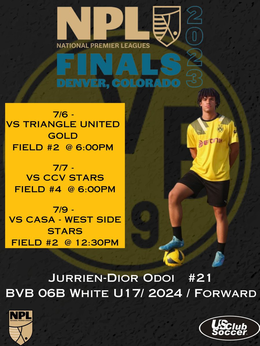 Big week for me as I head to Denver, Colorado for the 2023 NPL Finals. Very blessed with this opportunity to be playing on a National Stage. <a href="/TopPreps/">TOP PREPS - Free Sports News, Videos & Information</a> <a href="/ImCollegeSoccer/">College Soccer Truth ™</a> <a href="/TopDrawerSoccer/">TopDrawerSoccer</a> <a href="/ImYouthSoccer/">ECNL/GA/Recruiting/College Soccer</a> <a href="/Coyotes_Soccer/">Heritage Coyotes Men's Soccer</a> <a href="/USClubSoccerNPL/">National Premier Leagues</a> <a href="/USClubSoccer/">US Club Soccer</a>