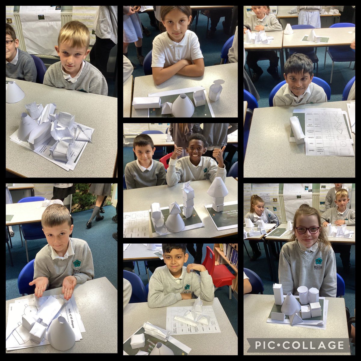 BriarHillSch's tweet image. @BriarHillSch #design #DT #shellstructure #3D day 2 of our DT unit - practising different 3D shapes ready for our planning tomorrow of the end product.