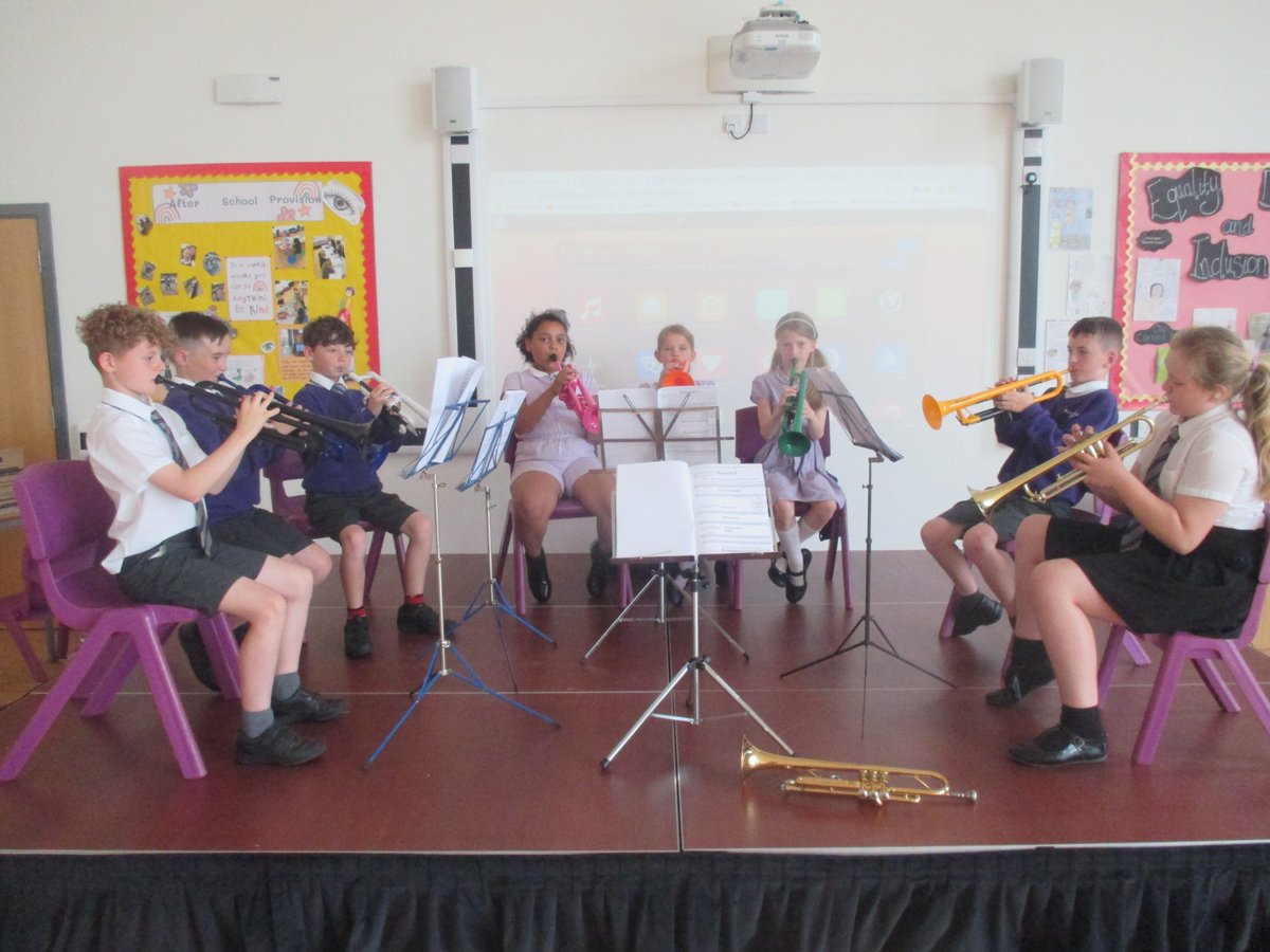 BeaconAcad's tweet photo. We were treated to a performance by our #brass group in our assembly today. Great playing, everyone! #trumpet #music #ensemble #talent https://t.co/EtFfw8lJEb