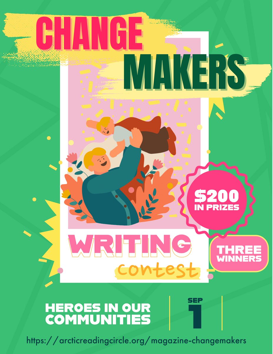 Two more months to submit to our #writing #contest! We are giving a total of $200 in prizes. For more information, visit our website: arcticreadingcircle.org/magazine-chang…