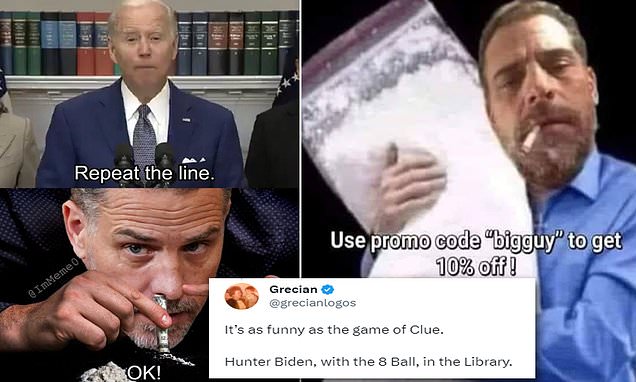 Daily Mail U.K. on Twitter: "'Hunter Biden with the 8 Ball in the library':  Memes erupt as cocaine is found at the White House https://t.co/6PHnL0o93O  https://t.co/UeNP7uGYZC" / Twitter