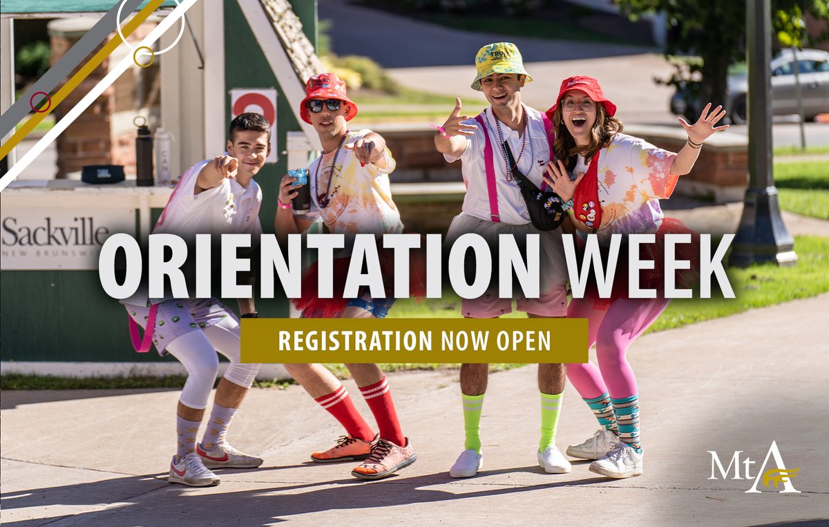 MountAllison's tweet photo. Starting #MtAllison in September? Registration for Fall Orientation is now open: https://t.co/EyZgSVllq9
Happening Sept. 1-6, Orientation Week is a fun, welcoming, and inclusive experience for all new students. There's something for everyone! #MtAOrientation https://t.co/JAXg0GpumN