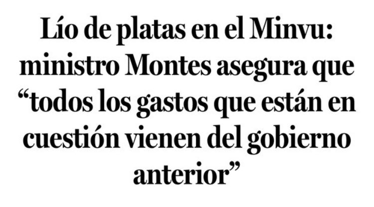 El ministro Montes traspasó la línea de la fe pública con esta declaración. Una cosa es que montos de traspasos estén en un presupuesto del año, otros que se entreguen tratos directores a Fundaciones truchas creadas en 2022 como Democracia Viva. Eso fue bajo su mando en el MINVU.