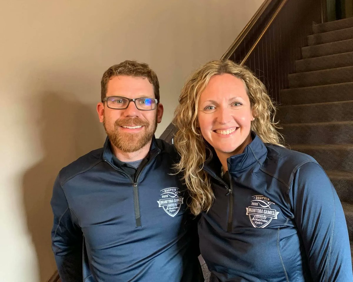 Meet your co-chairs, Carla Wolfenden and Clayton Swanton 👋 Champions for sport, these two are dedicated to bringing communities together. They led the volunteers leading up to the 2020 Games and are back to host in their hometown! @manitobahydro @cityofdauphin #manitobagames
