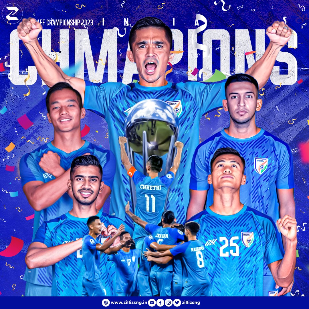 India win 9th title, beat KUW on penalties in thrilling final.

#Congratulations #India
#IndianFootball #indvskuw #SAFFChampionship2023