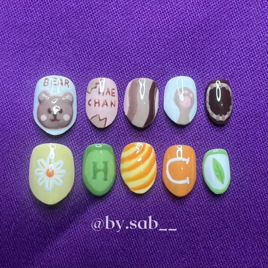 bysabbbb's tweet photo. Haechan set with 3d bear🐻

Get your nails done at home💅✨️ 

Per set include :
Cuticle pusher
Nail glue 
Nail file
Alcohol pad
Apply instruction, and
Cuticle oil

Order and inquiries
Feel free to dm💜

#pressonnails #nail #nailart #nailindonesia #SmallBusiness #HAECHAN #NCT https://t.co/g6bxJ2rm0u