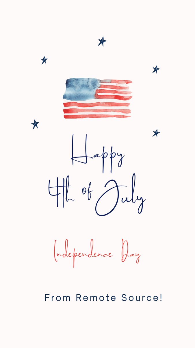 Remote_Source's tweet image. Wishing all our customers, integrators, tech partners, staff and their families a happy and safe 4th of July celebrations! #4thofJuly #freedom