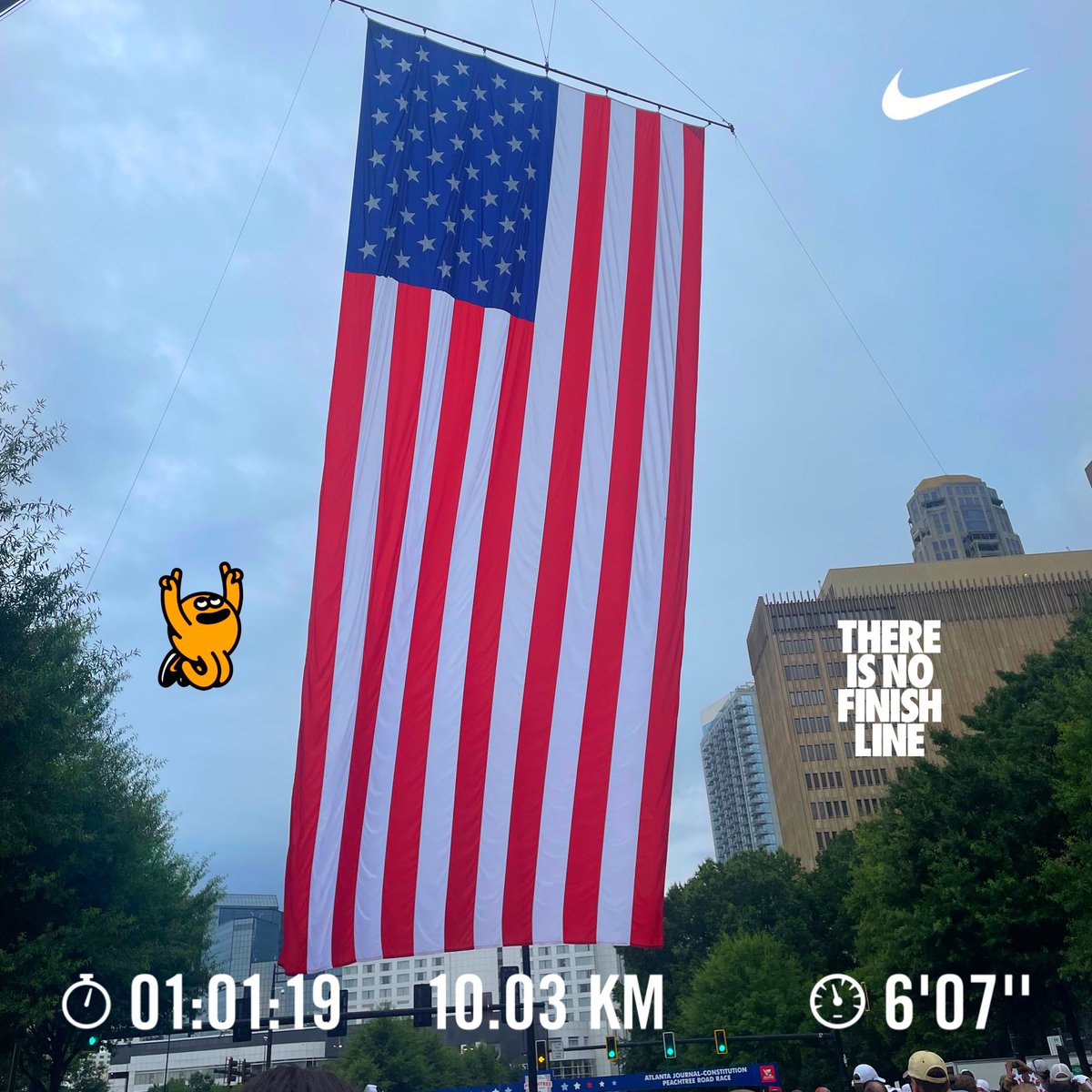 Did it 🇺🇸❤️ @ajcprr Atlanta Peachtree Road 10km ❤️ #GraciasGraciasGracias