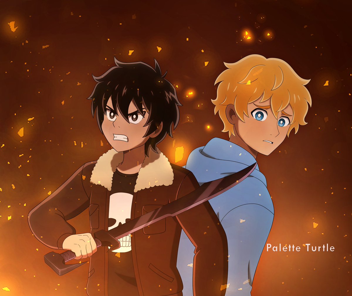 So, when I finished this picture I had forgotten to flip the image back before posting😅. I just decided to go ahead and post it the way I had originally wanted it. 

#rickriordan #markoshiro #PercyJackson #thesunandthestar #nicodiangelo #willsolace #solangelo #percyjacksonfanart