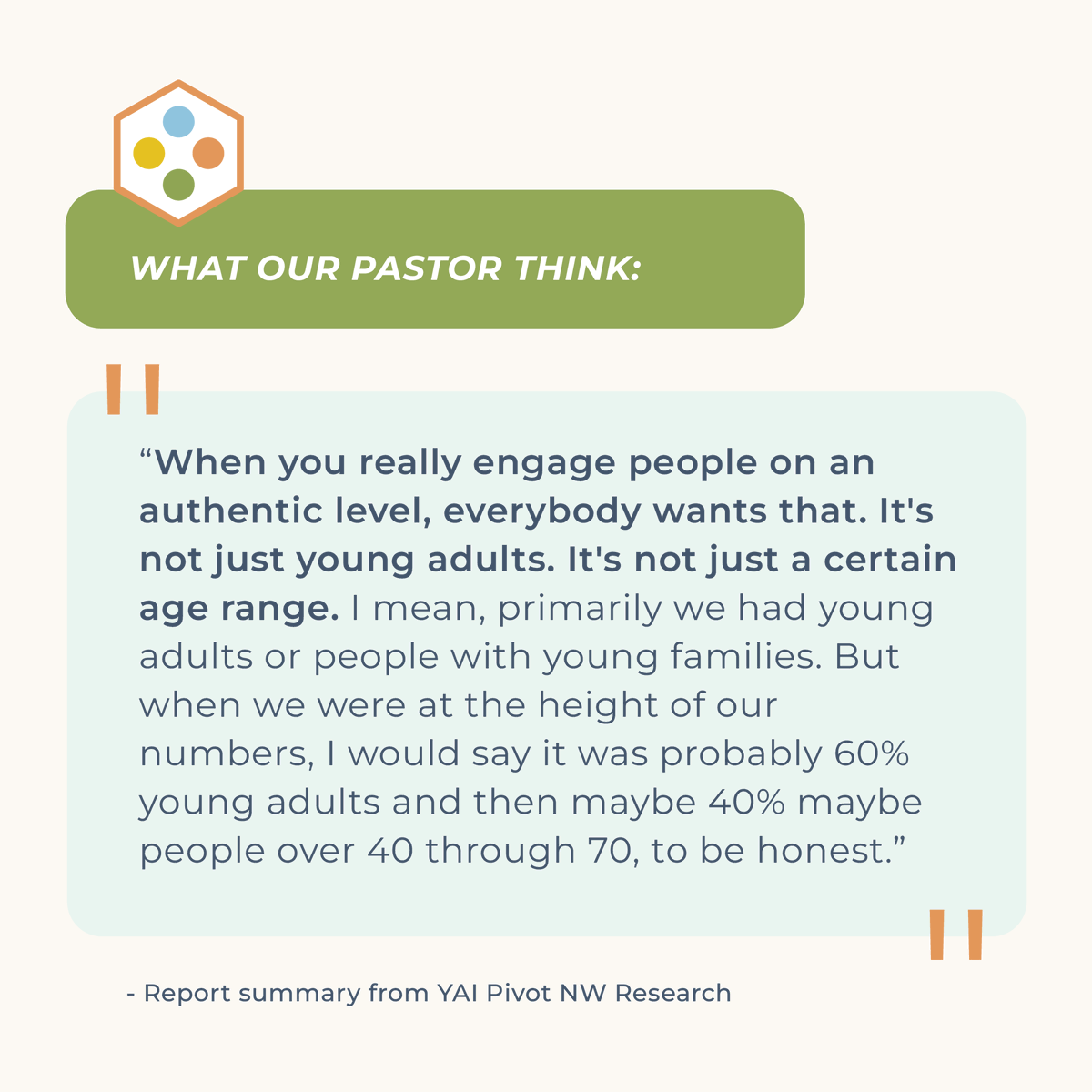 Building authentic relationships knows no age boundaries; it's about engaging people on an authentic level. Discover more about this transformative journey in our research. For in-depth insights, visit our webpage: pivotnw.org/research. #PivotNWResearch #PNWRinformonday