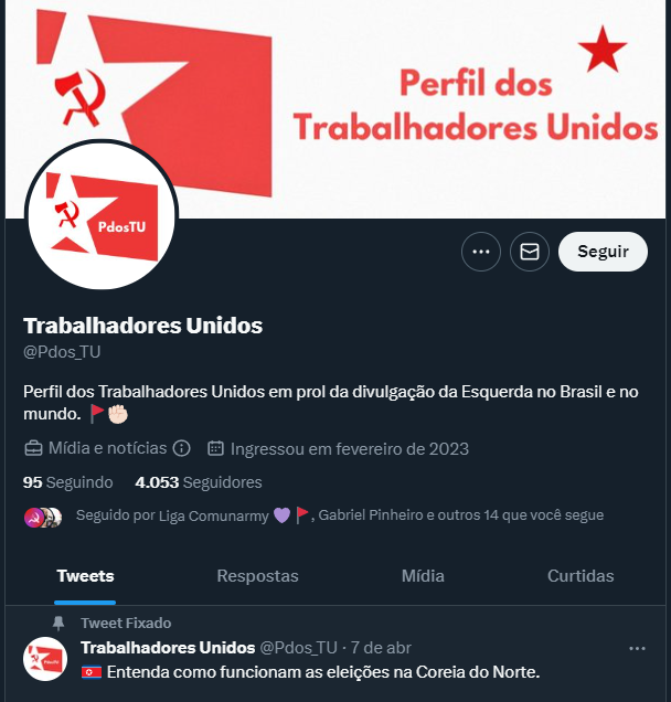 rafapardan's tweet photo. As táticas bobas, cria um perfil pra chamar atenção da esquerda radical, cresce, muda de nome e começa a divulgar o PT.  

Quem imaginaria que isso iria acontecer? rsrs  

Bem que eu achei estranho uma pagina dessa que ninguém da comunidade de amizade da RPDC aqui no brasil conhece, ai começou a divulgar os textos e as noticias do nosso site pra ficar se engajando, agora esta ai projetando matéria petista a rodo.