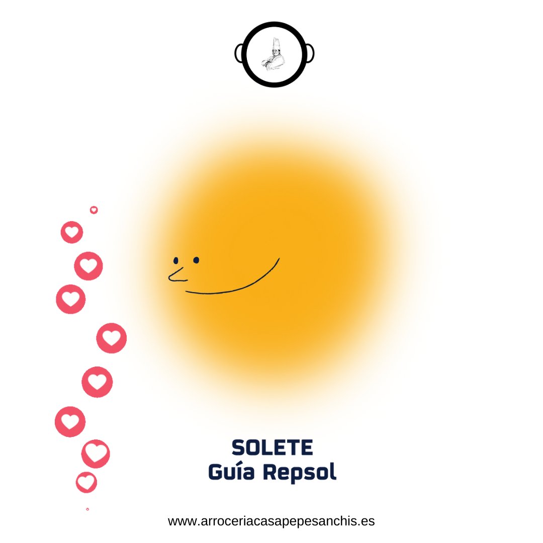 📣 ¡SOMOS RESTAURANTE #SOLETE! 🌞

✔ La <a href="/GuiaRepsol/">guiarepsol</a> nos distingue como #restaurante 'SOLETE' en #CordobaEsp 💕 

😍 ¡MUCHAS GRACIAS! 😘 

🌐 arroceriacasapepesanchis.es

#FelizViernes
#GuíaRepsol #Soletes #SoletesGuiaRepsol
#paella #arroz #Andalucía #Spain