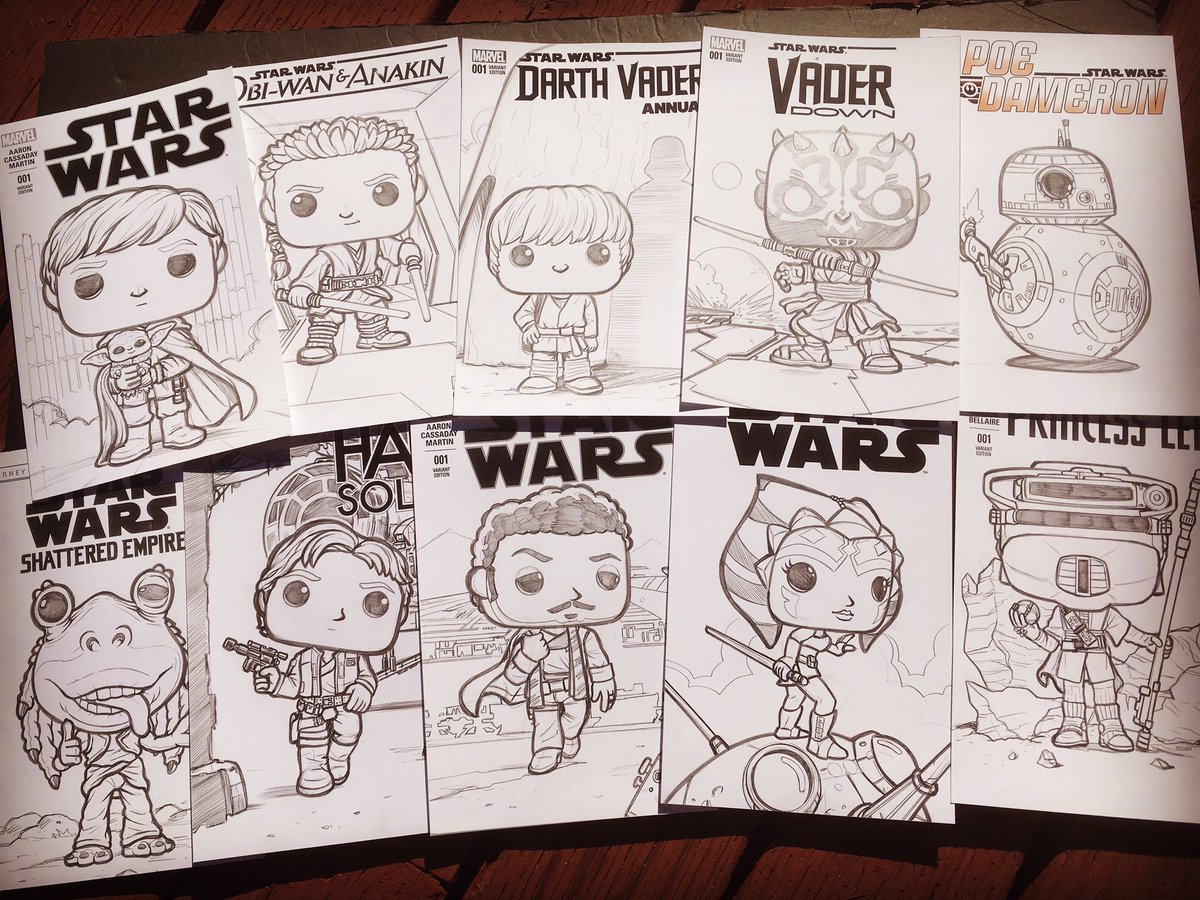 zeolee3's tweet image. Happy the 4th! 🇺🇸 
Been busy doing many SW covers. And spoiler alert, they are all completely colored and on the way to @DCDCollects 

May the force be with you!

#funkoart #funkostarwars #starwars