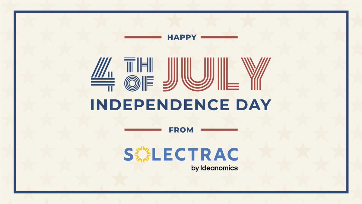 Happy  #4thofJuly from Solectrac!
Electrify your summer with great deals on Solectrac #ElectricTractors.
Start saving today! solectrac.com/promotions/