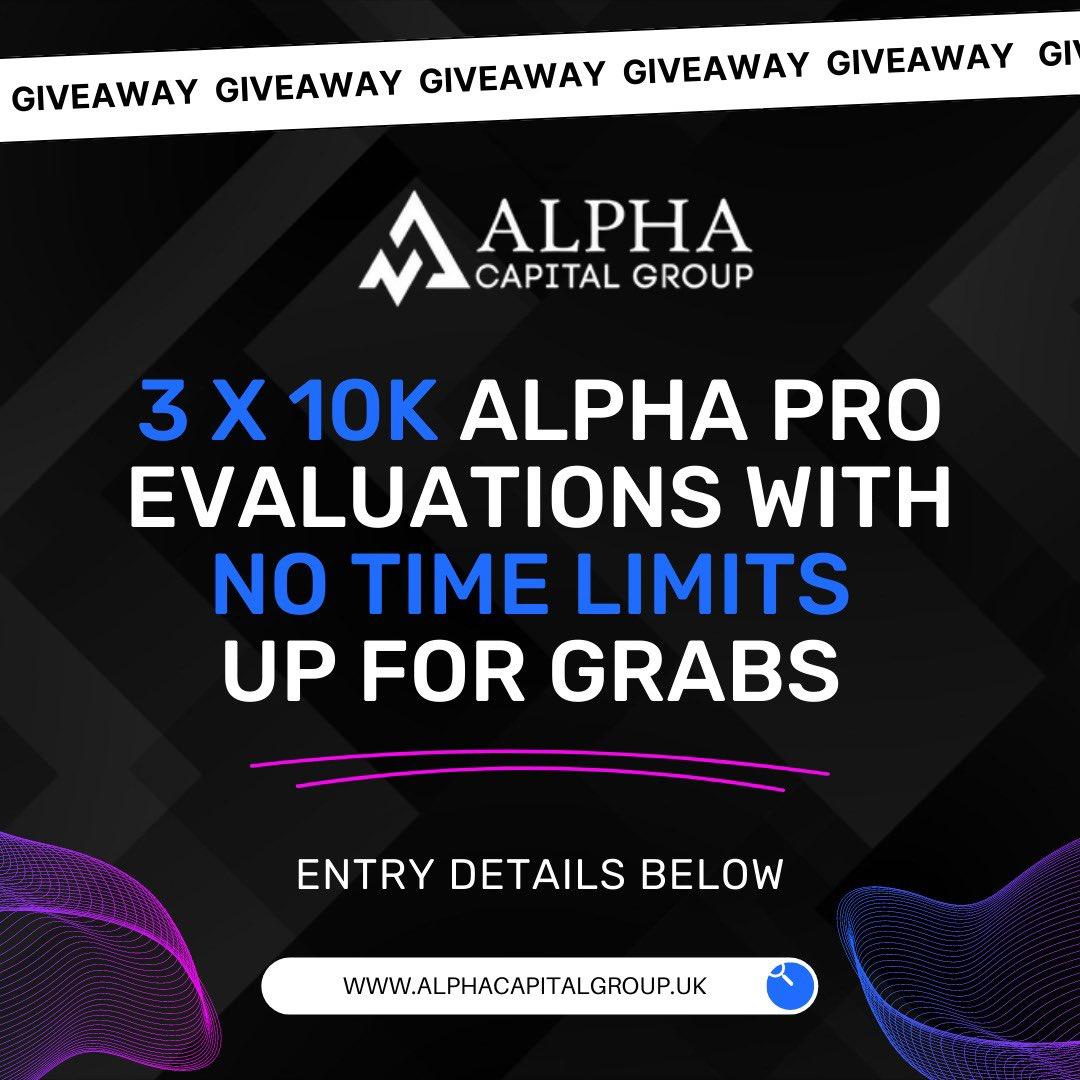 MordenTrades's tweet photo. Giveaway!!
@AlphaCapitalUK is giving away 3 ×10k challenge accounts!
All you need to do is...
1. Like and Retweet
2. Follow @AlphaCapitalUK & @MordenTrades
3. Tag a trader buddy in the comment section
good luck! https://t.co/0DWdeJ5sHd