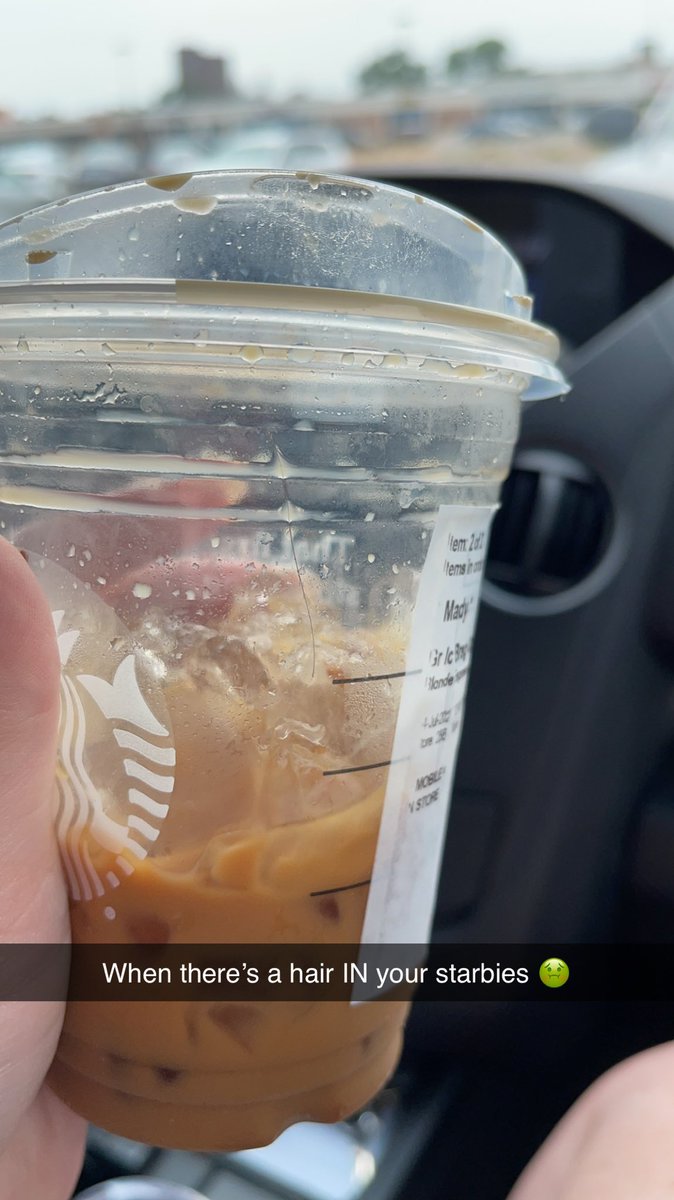 maaaadss's tweet photo. @Starbucks your contact preferences are trash but there was a hair IN my drink 🤢 plz help https://t.co/n50UurIdgP