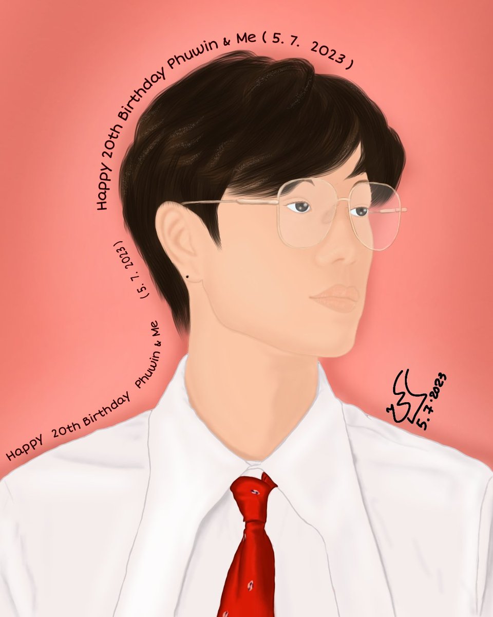 AhThit5703's tweet photo. Happy 20th Birthday @phuwintang & Me🎂🎉
#20thHoneyThePhuwinDay
#phuwintang #PhuwinTangsakyuen #winnethephu #ibisPaintX #ibispaint #digitalart #fanart #ThitKhat #Athit https://t.co/YVIbUEAeDT