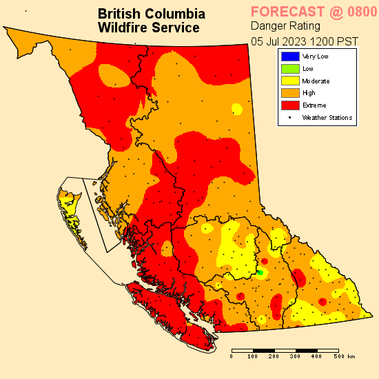 meteo_matt's tweet photo. The Coastal Fire Centre including #VanIsl is somewhat of a sleeping dragon with very high fire danger ratings.
The developing outflow pattern (hot & dry) + the risk of lightning in the coming days does not bode well... The dragon may awaken.
#BCwildfire #BCstorm https://t.co/MeOzI4vJyj