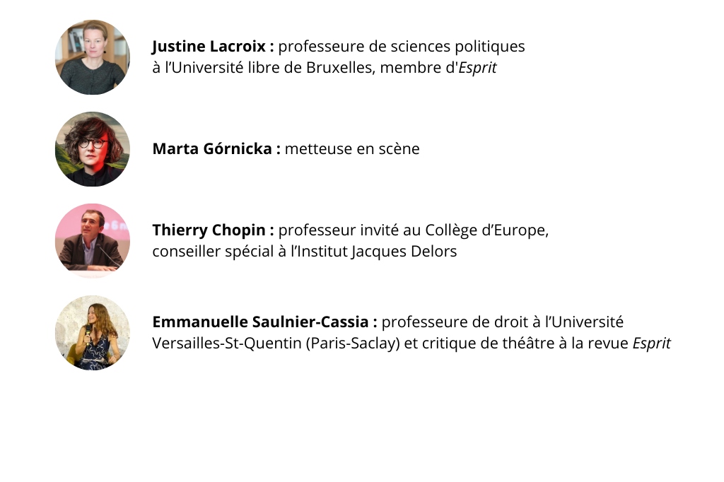 RevueEsprit's tweet photo. [@RevueEsprit partenaire du @FestivalAvignon] 
🗓 RDV le vendredi 21 juillet pour la rencontre : "Penser le projet #européen face à la #guerre", avec #JustineLacroix, #MartaGórnicka, @Th_Chopin et Emmanuelle @SaulnierCassia 
INFOS 👉 https://t.co/cGRqtGfYGw https://t.co/5kZXicLNcP