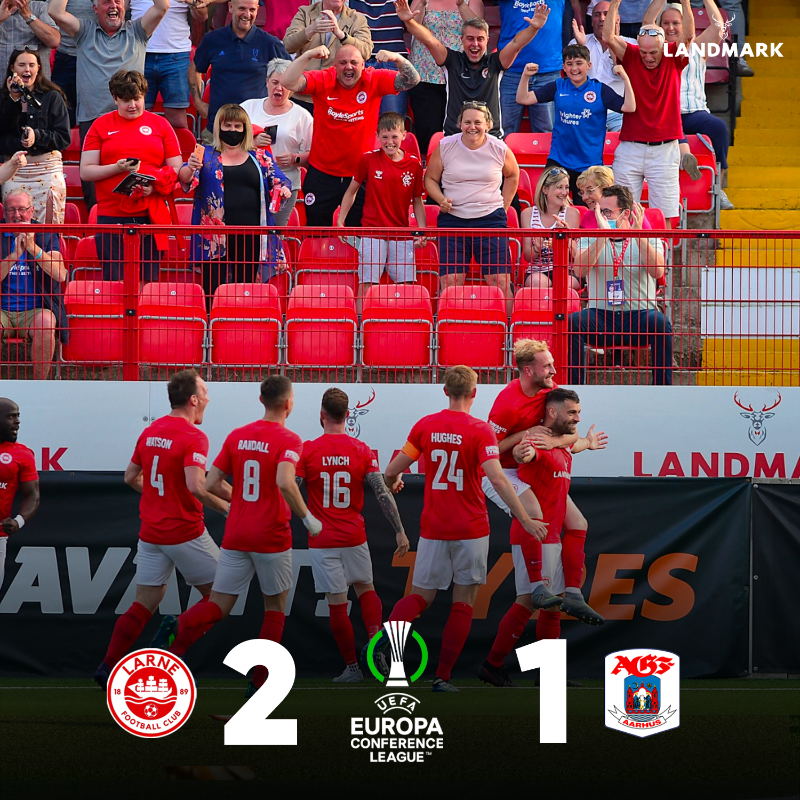 larnefc's tweet photo. 𝐒𝐩𝐞𝐜𝐢𝐚𝐥 European memories 🌍

#WeAreLarne #ForTheTown