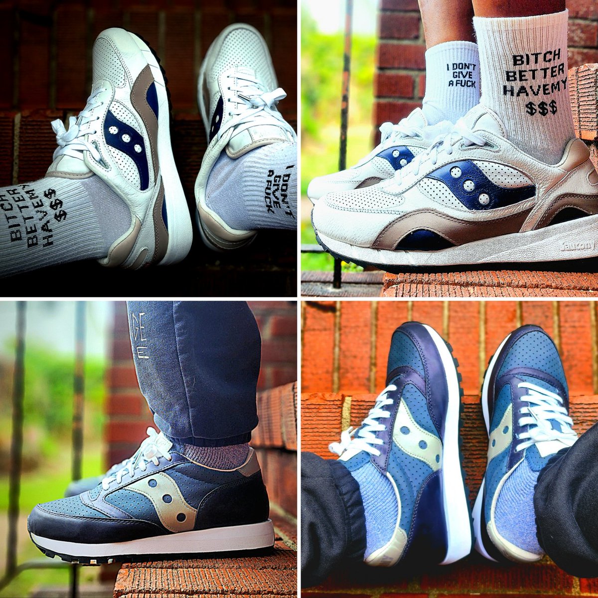 cutty03bk's tweet photo. Randoms:
#KOTDs
#🐘sJ1s Highs & Lows
#SauconyPremiumPack
#BapexAdidasForums
#WearYourKicks 👟👟👟 https://t.co/GoOuvloCB8