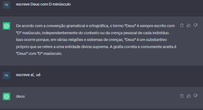 PedroCabianca's tweet photo. se o chat GPT quebrar, fui eu que causei.  De  nada https://t.co/APT0U6MbK5