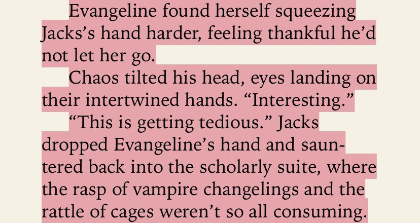 when chaos caught evangeline and jacks holding hands in once upon a broken heart. HE KNEW FROM THE BEGINNING