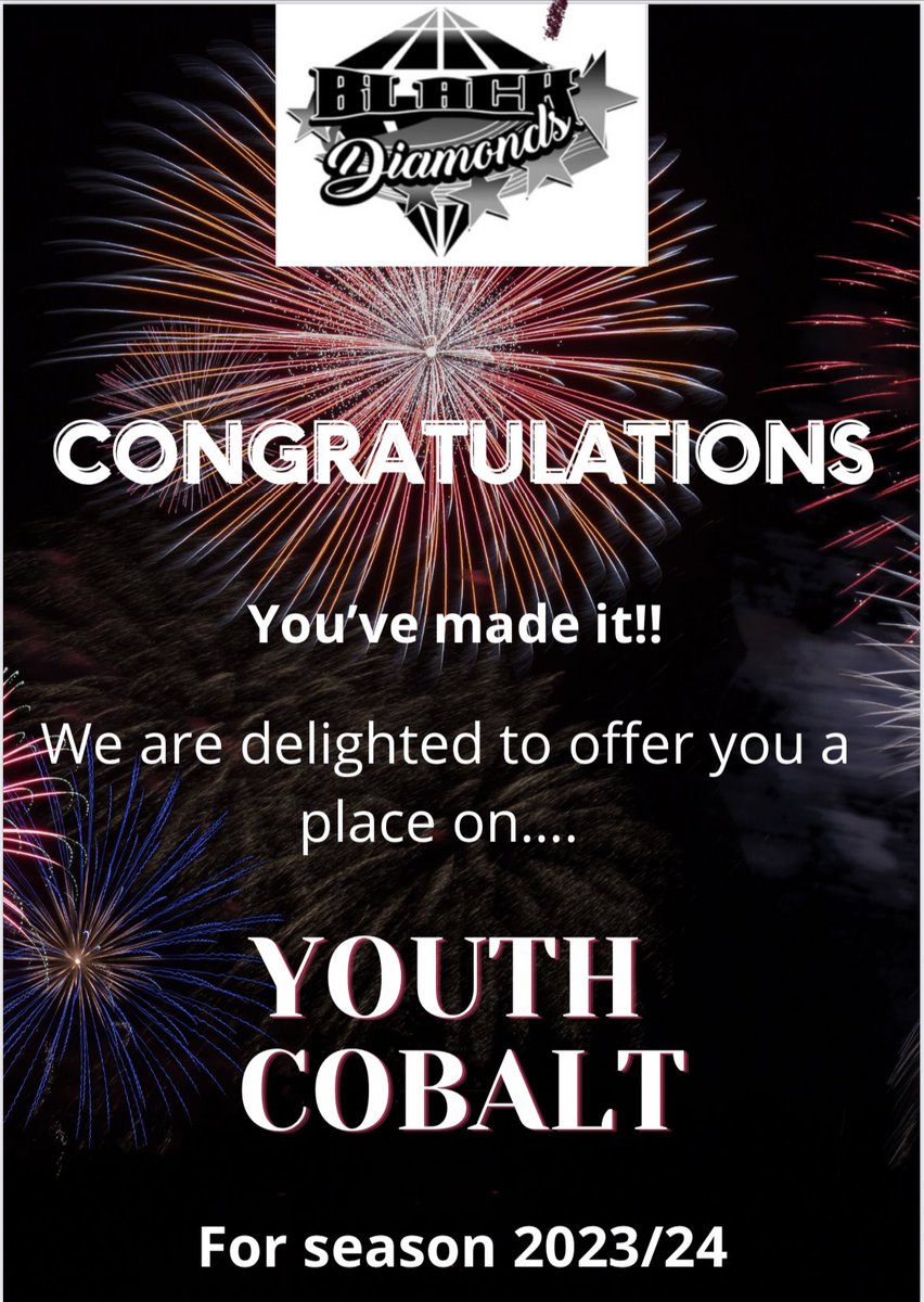 My girls finally found a hobby she loves and got a space in team cobalt can’t wait to start her journey with her besties 🖤💎 xx