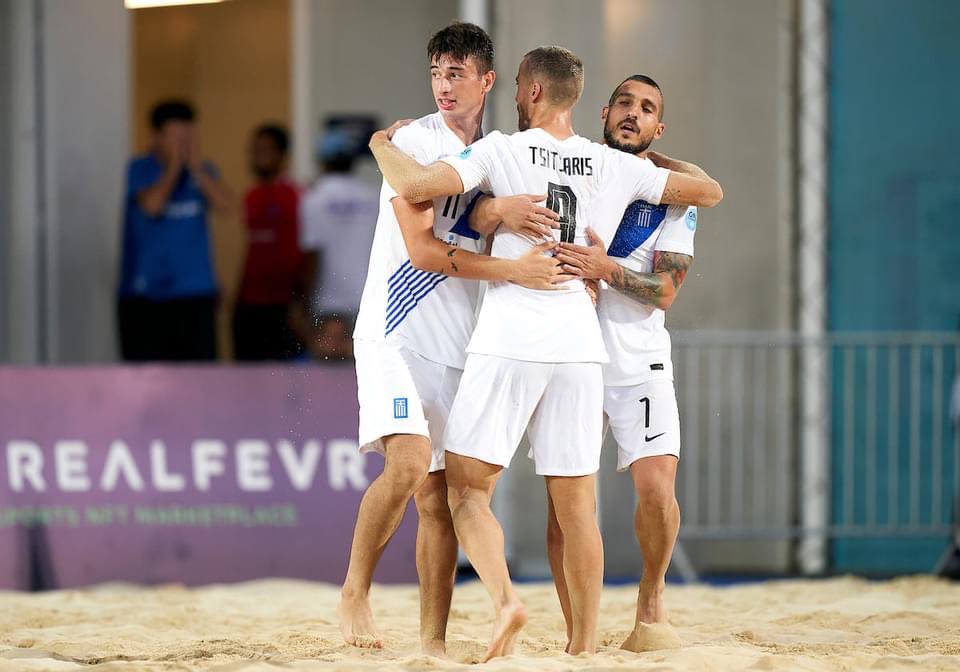 EthnikiOmada's tweet photo. #finalscore 🇸🇯 - 🇬🇷 1-6 Πρόκριση στο Qualifying Round 🔵⚪ #nationalteam #beachsoccer #prequalify #victory #woldcup #baku https://t.co/k2mTIfuTco