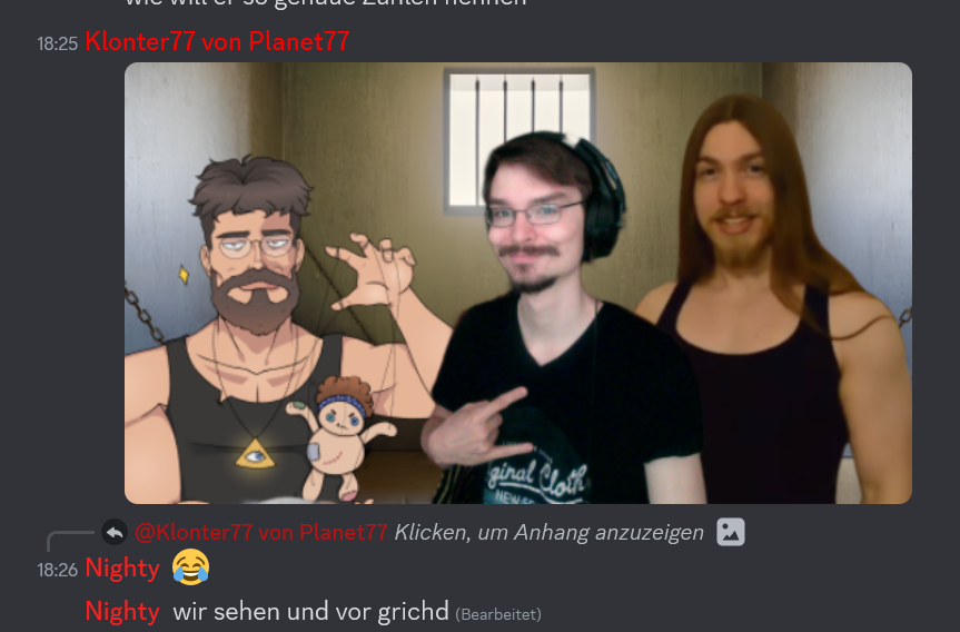 speergruesse's tweet photo. "Tune" heißt jetzt übrigens "Nighty". Und kuschelt weiterhin mit dem Klonterer.
Dass der sich wirklich nicht gelöscht hat - TROTTEL.
(Für den nächsten Nickwechsel: 394476324430807061)
#abklontern #drachenlord https://t.co/Z9i3FPhlmL