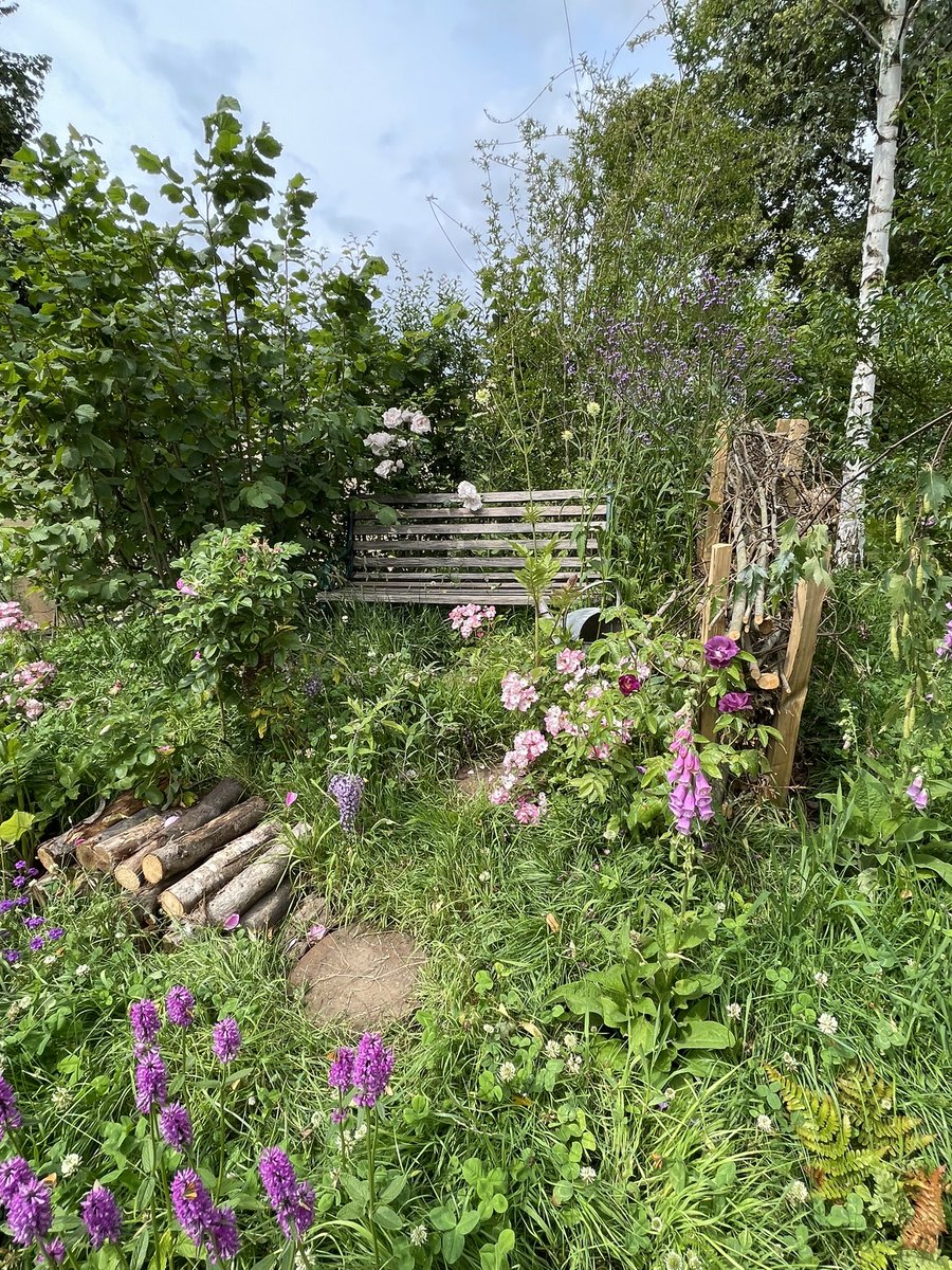 CBezzant's tweet image. A visit to #RHSHamptonCourt today. A disappointing and much smaller show than past years, but much joy from all the insects visiting Jo Thompson’s @The_RHS Wildlife garden.  @Kate_Bradbury was that you pointing out small skippers?