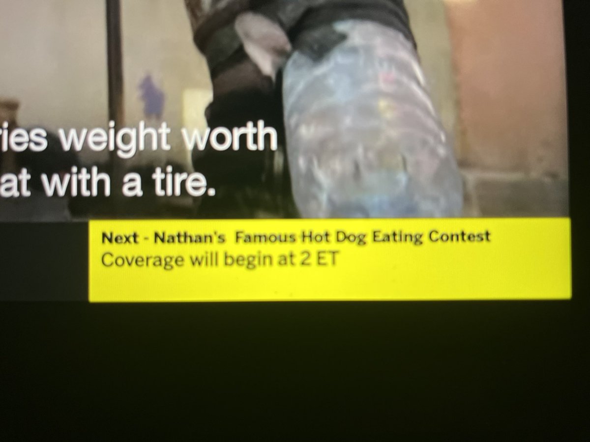 RedditCFB's tweet image. BREAKING: ESPN2 ANNOUNCES HOT DOG CONTEST WILL GO ON AT 2PM ET