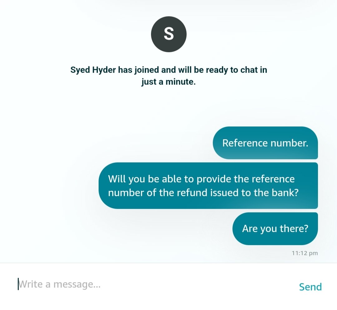 nyk_hem's tweet image. @AmazonHelp @amazonIN no response from your customer support when asking for a reference number.  #amazoncheater #fraudamazon