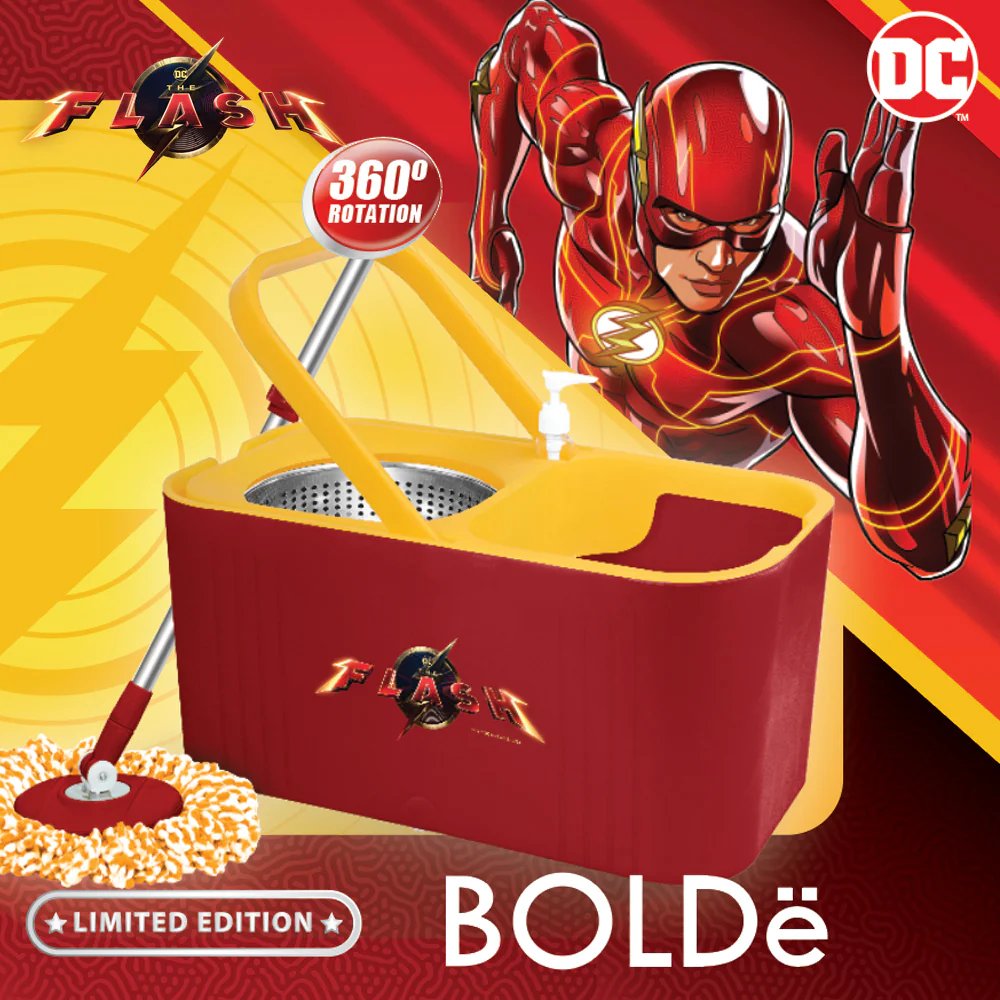 Um esfregão do Flash é facilmente top 1 melhores produtos que o filme #TheFlash nos proporcionou