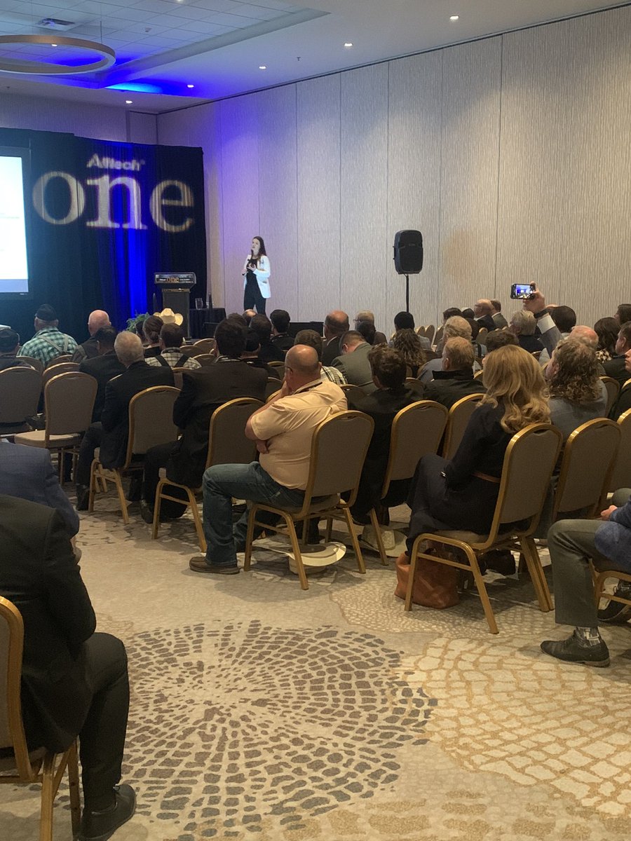 One of my favourite things about being with <a href="/Masterfeeds/">j zavitz</a> and <a href="/Alltech/">Alltech</a>. Our leaders are in the crowd, taking pictures in the breakouts and interacting with the best customers in the world. 
Dr Mark and Holly Lyons! (Bottom right of picture)
#AlltechONE #AlltechONECalgary