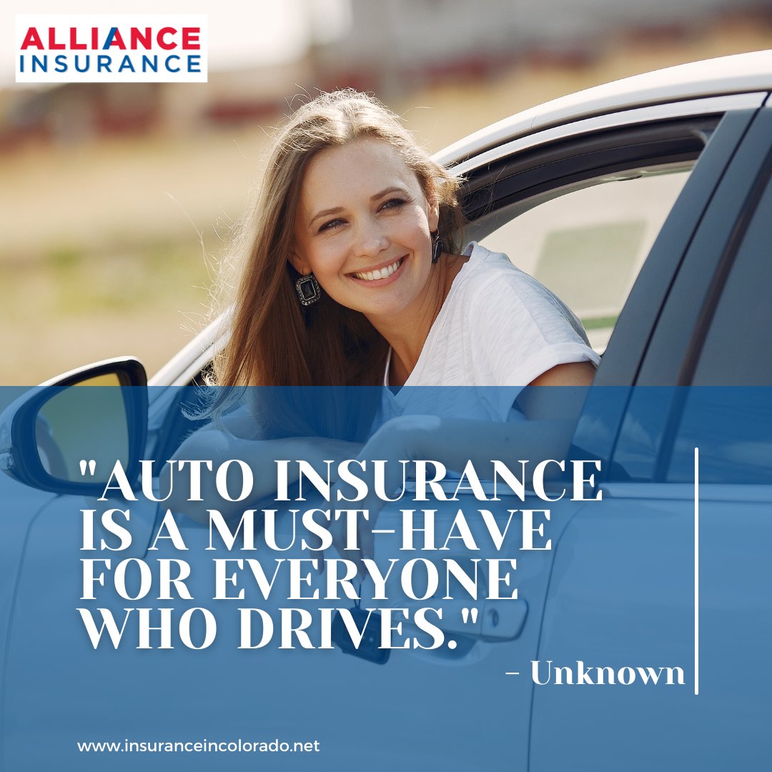 AllianceInsurCO's tweet photo. "Auto insurance is a must-have for everyone who drives."

Contact us today to learn more about our insurance options and get a free quote!

Visit our Website:
https://t.co/26GtB1TDMI

#trustus #lifeistooprecious #peaceofmind #getaquote #secureyourfuture #getprotected #getinsu ... https://t.co/gf4fAO3dCM