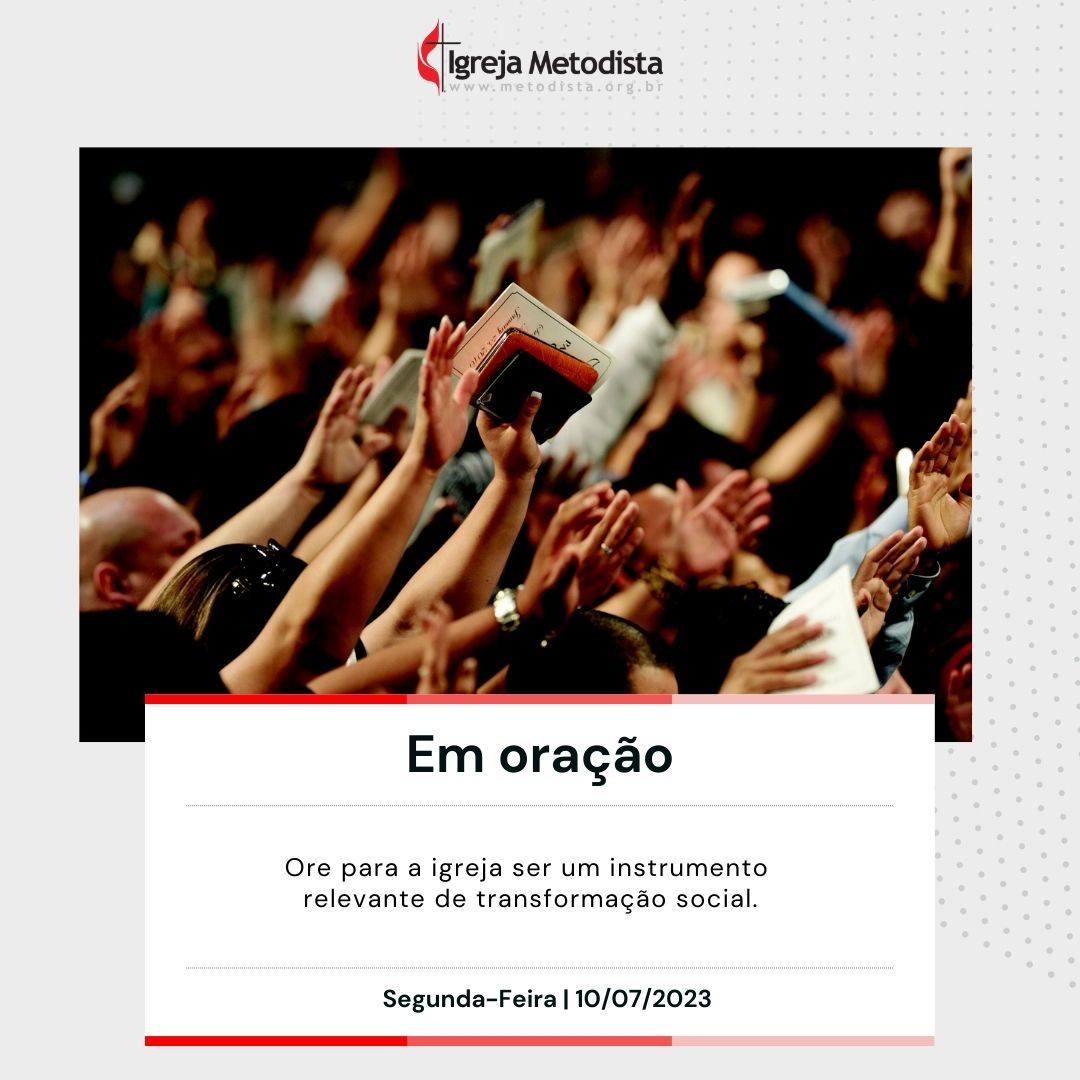 #EmOração

Ore para a igreja ser um instrumento relevante de transformação social.

Acesse o nosso site e veja os pedidos de oração dessa semana.