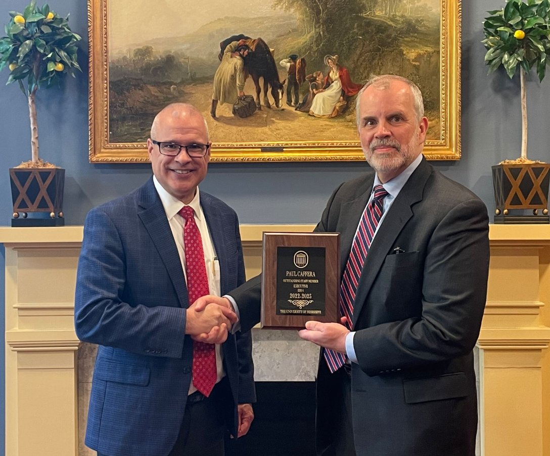 It was humbling to be named Outstanding Executive Staff Member for 2022-23. Although the work of serving the University of Mississippi community as Ombuds is reward enough, this recognition was both unexpected and gratifying.  Thank you.