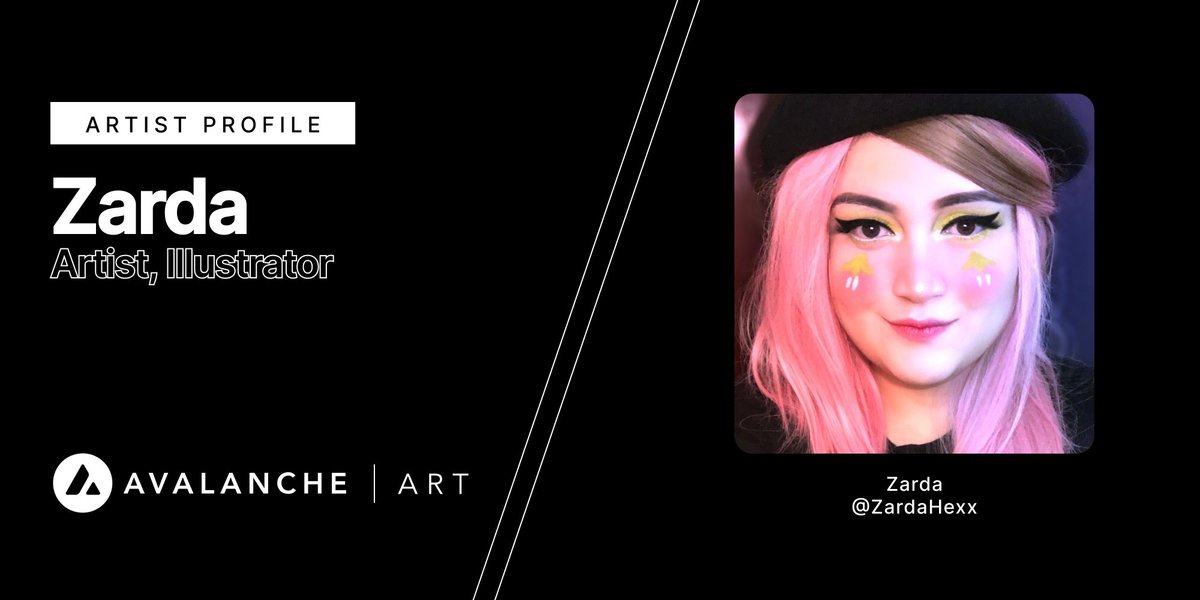 Please meet Zarda, a South-Asian Avax artist &amp; illustrator who currently works out of Pakistan.

In addition to serving as the lead artist on several popular Avalanche NFT projects, <a href="/ZardaHexx/">zarda🔺</a> has also released a number of her own collections.