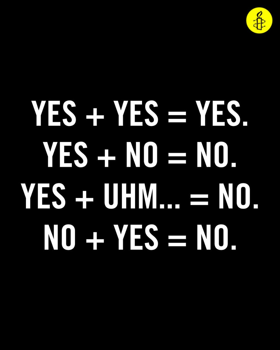 amnestyhalland's tweet photo. No means no. Always. https://t.co/fQ5Hk9g9dZ